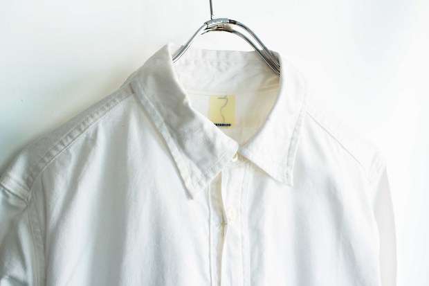 TatamizeのPull over Shirt Whiteの襟の画像