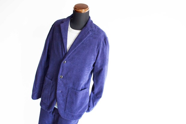 Thing fabricsのTailored collar jacketのNavyのスタイルの斜め上の画像