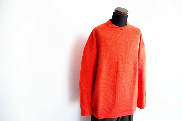 Island knit worksのLoose fit KnitのOrangeのコーディネートの画像