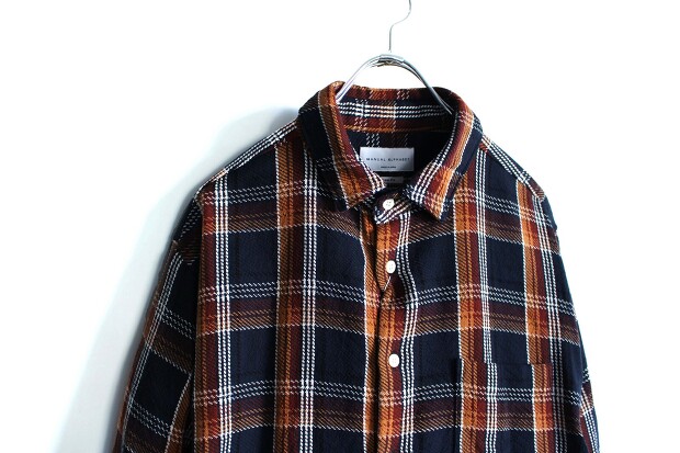 Manual alphabet　Twill Check Loose fit Shirts MA-S-582