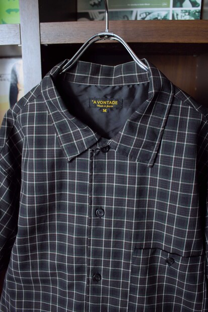 A Vontade Tropical Wool Check Shirts S/S VTD-0369-SH