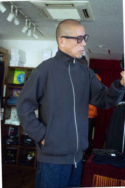 A Vontade Big Waffle Drivers Zip Cardigan VTD-0602-CS
