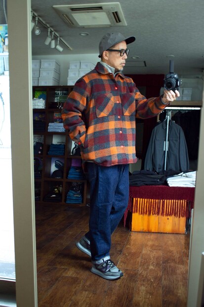 Manual alphabet Wool Check Shirt Jacket MA-Sｰ701