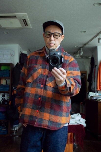 Manual alphabet Wool Check Shirt Jacket MA-Sｰ701