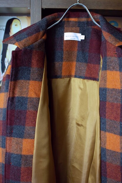 Manual alphabet Wool Check Shirt Jacket MA-Sｰ701
