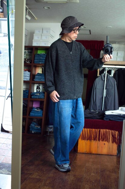 Still by hand ジップニットカーディガン KN03233