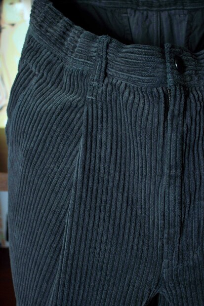 Still by hand コットンコーデュロイワンタックパンツ PT01233