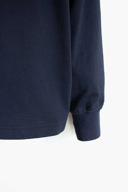 Yonetomi New Basic Garment Dyed T-shirt Mock Neck 95-242-014 