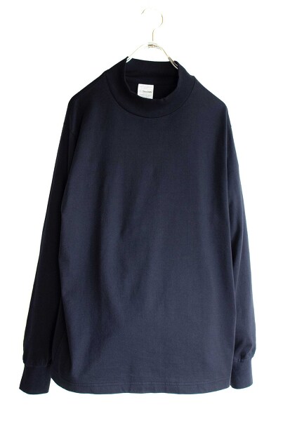 Yonetomi New Basic Garment Dyed T-shirt Mock Neck 95-242-014 