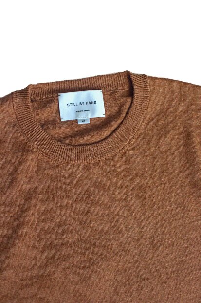 Still by hand　コットンリネンニットティーシャツ KN01252