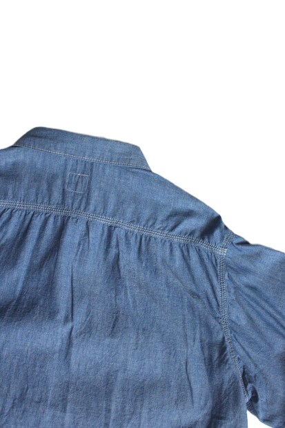 Ordinary fits Chambray Short Sleeve Work Shirts 207-IND