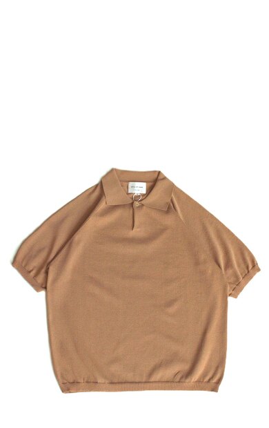 Still by hand 和紙ポリエステル ニットポロ KN02252