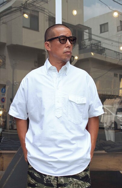 MANUAL ALPHABET OXFORD PULL OVER S/S BD SHT MA-S-792