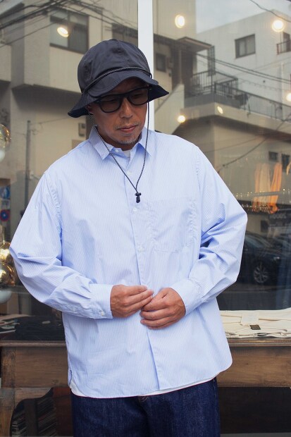 STILL BY HAND ストライプレギュラーカラー SH00221