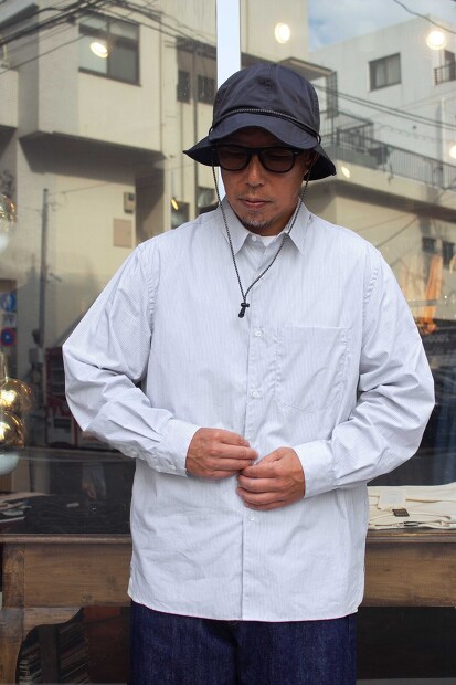 STILL BY HAND ストライプレギュラーカラー SH00221