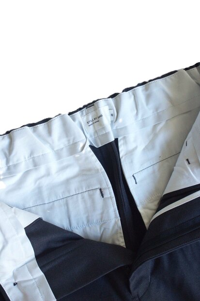 STILL BY HAND 強撚コットンシャンブレー2タックパンツ PT06253