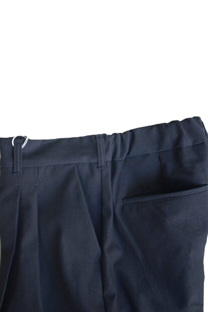 STILL BY HAND 強撚コットンシャンブレー2タックパンツ PT06253