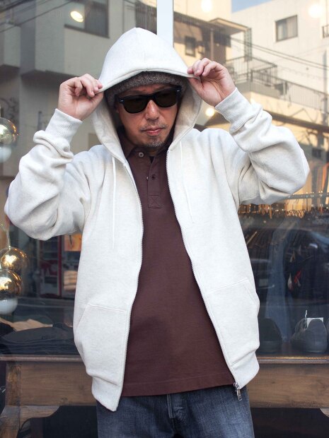 MANUAL ALPHABET AZUMA BRUSHED SWEAT FULLZIP MA-C-259