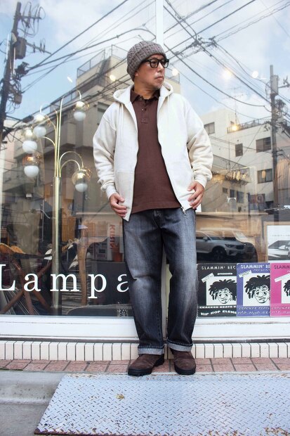 MANUAL ALPHABET AZUMA BRUSHED SWEAT FULLZIP MA-C-259