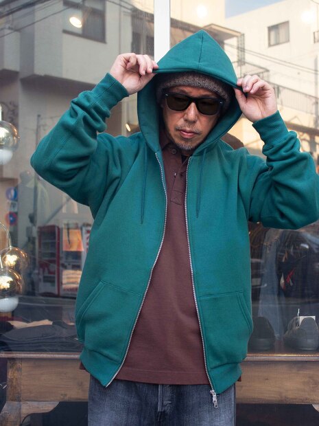 MANUAL ALPHABET AZUMA BRUSHED SWEAT FULLZIP MA-C-259
