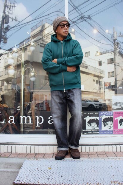 MANUAL ALPHABET AZUMA BRUSHED SWEAT FULLZIP MA-C-259