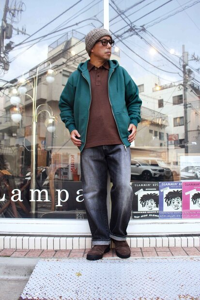 MANUAL ALPHABET AZUMA BRUSHED SWEAT FULLZIP MA-C-259