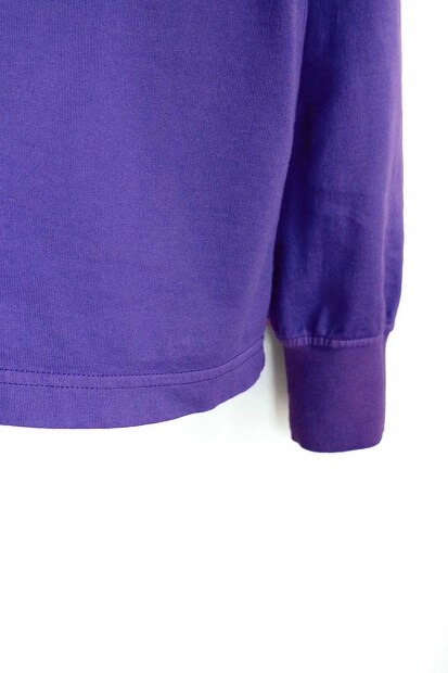 YONETOMI NEW BASIC GARMENT DYED T-SHIRT MOCK NECK 95-242-014 