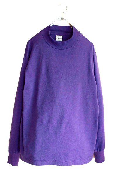 YONETOMI NEW BASIC GARMENT DYED T-SHIRT MOCK NECK 95-242-014 