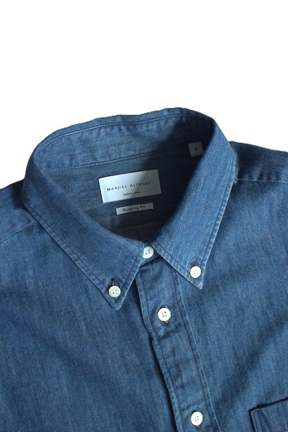 MANUAL ALPHABET DENIM BD SHIRTS SUITABLE FIT(ややスッキリ) BASIC-ST-003