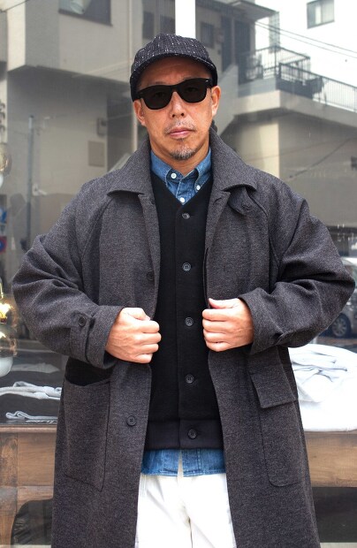 STILL BY HAND ツイードライクウールコート CO03253