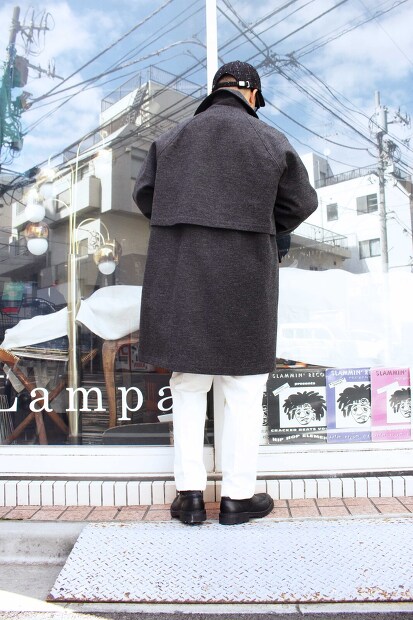 STILL BY HAND ツイードライクウールコート CO03253