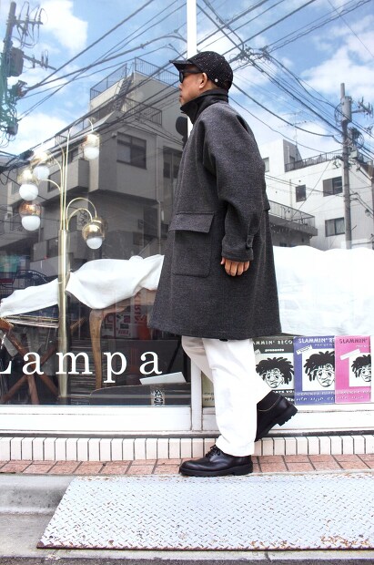 STILL BY HAND ツイードライクウールコート CO03253