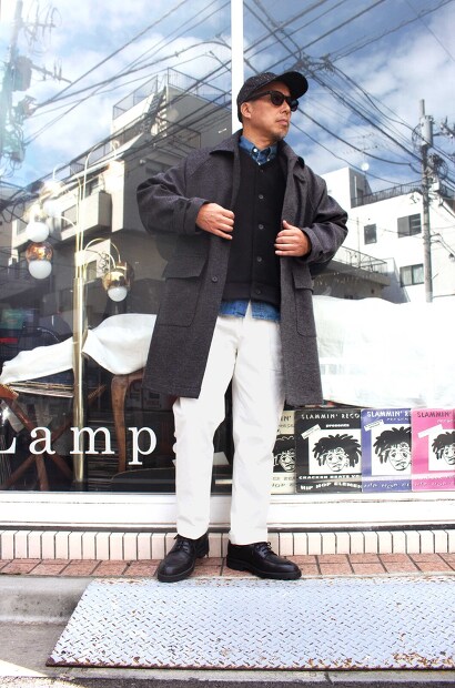 STILL BY HAND ツイードライクウールコート CO03253