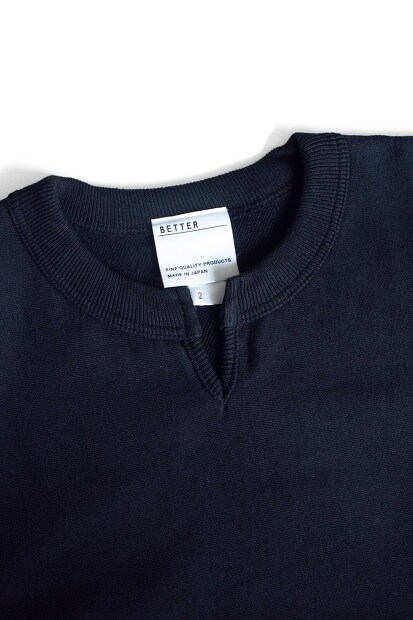 BETTER VINTAGE FLEECE KEY NECK PULLOVER BTR2525