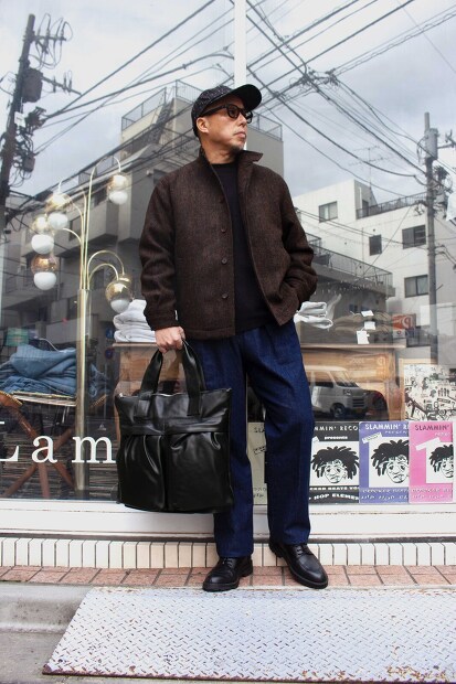 TRIALOGUE STUDIO オールレザーヘルメットバッグ NK045