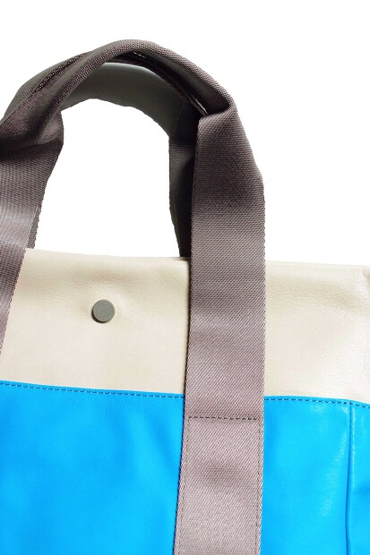 TRIALOGUE STUDIO グログランハンドルレザートートバッグ NK069