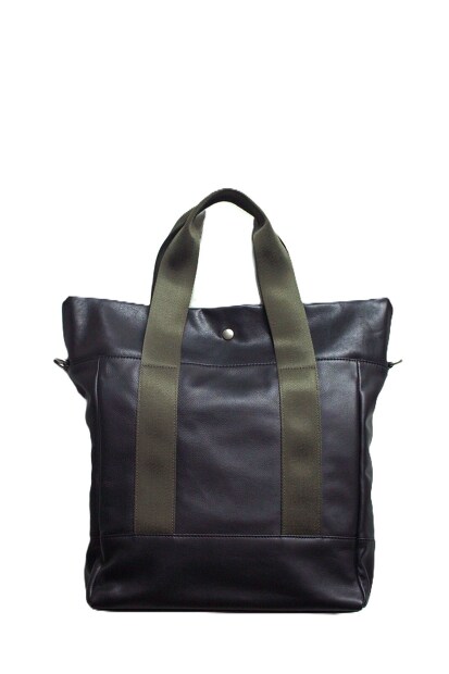 TRIALOGUE STUDIO グログランハンドルレザートートバッグ NK069