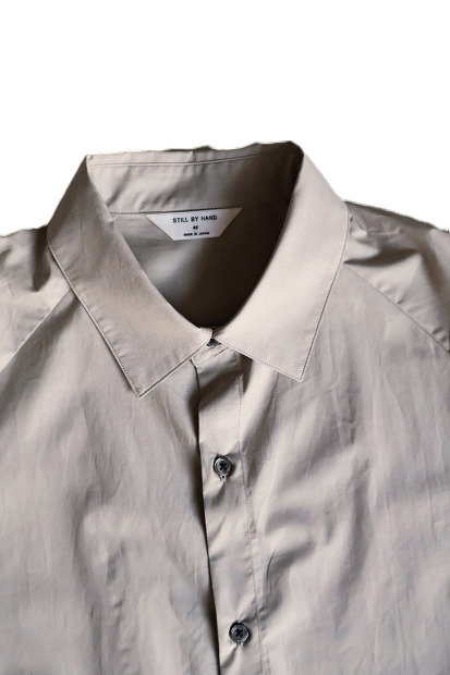 STILL BY HAND 先染めコットンラグランシャツ SH02254
