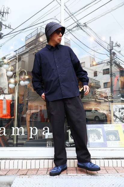 STILL BY HAND ストライプレギュラーカラーシャツ SH00221