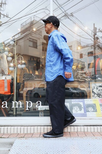 STILL BY HAND セルビッチチノテーパードタックパンツ PT02261