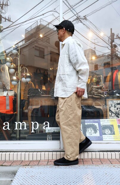 STILL BY HAND セルビッチチノテーパードタックパンツ PT02261