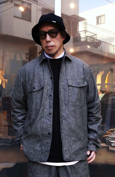 BRENA FLAP 60S DEADSTOCK VINTAGE FRENCH CHAMBRAY