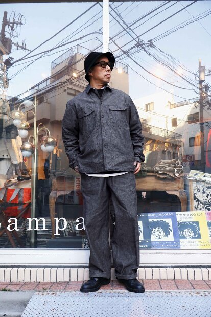 BRENA FLAP 60S DEADSTOCK VINTAGE FRENCH CHAMBRAY