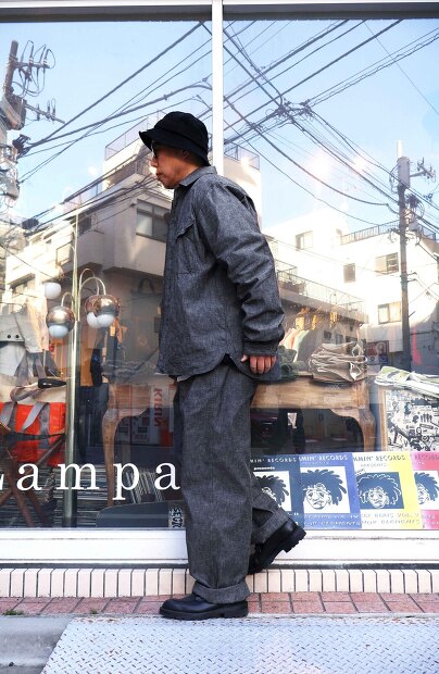 BRENA FLAP 60S DEADSTOCK VINTAGE FRENCH CHAMBRAY