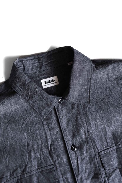 BRENA FLAP 60S DEADSTOCK VINTAGE FRENCH CHAMBRAY