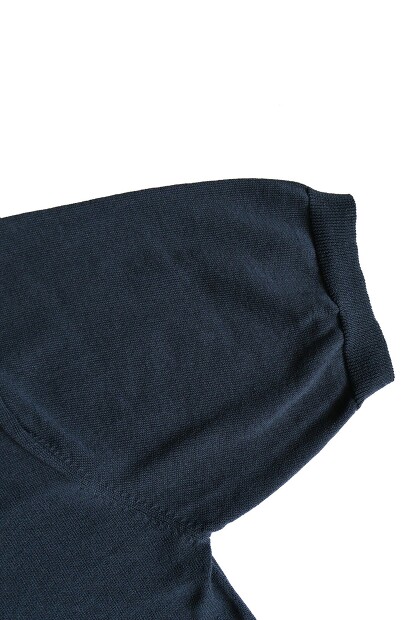STILL BY HAND 12Gハーフスリーブニット KN02261 メンズ サマーニット Teal Blue　日本製