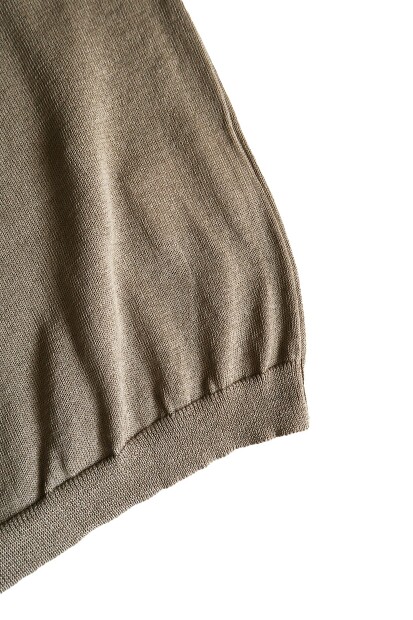 STILL BY HAND 12Gハーフスリーブニット KN02261 メンズ サマーニット Khaki Beige　日本製