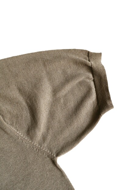 STILL BY HAND 12Gハーフスリーブニット KN02261 メンズ サマーニット Khaki Beige　日本製