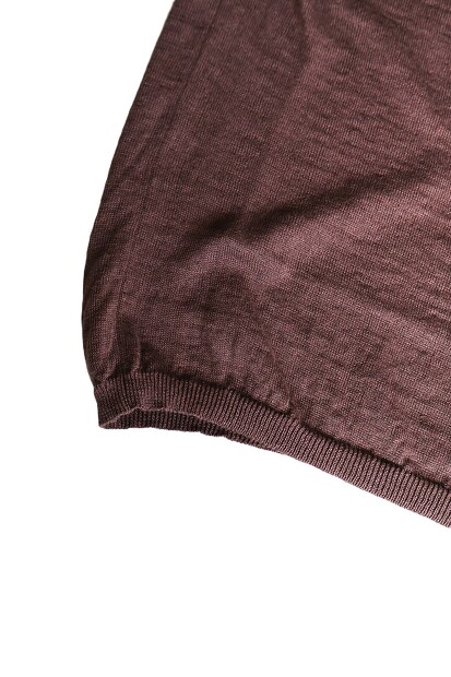 STILL BY HAND KN03262 コットンリネン半袖ニット 生地 編み目 ディテール 日本製