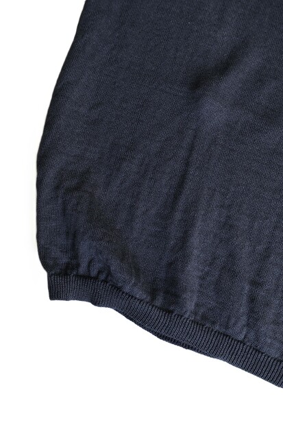STILL BY HAND KN03262 コットンリネン半袖ニット 生地 編み目 ディテール 日本製